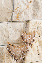 Load image into Gallery viewer, Shimmering Glass Tassel Chandelier Earring

