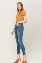 Load image into Gallery viewer, Amber Mid Rise Distressed Ankle Skinny Jeans
