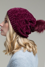 Load image into Gallery viewer, Bayberry Chenille Cable Knit Beanie
