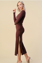 Load image into Gallery viewer, Yuma Double Scoop Side Slit Maxi
