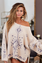 Load image into Gallery viewer, Coffee Talk Soft Pattern Pullover
