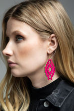 Load image into Gallery viewer, Aztec Wood Cutout Earring
