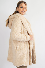 Load image into Gallery viewer, Get Cozy Oversized Teddy Hoody Jacket
