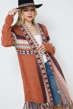 Load image into Gallery viewer, Rustic Mint Fringe Cardigan

