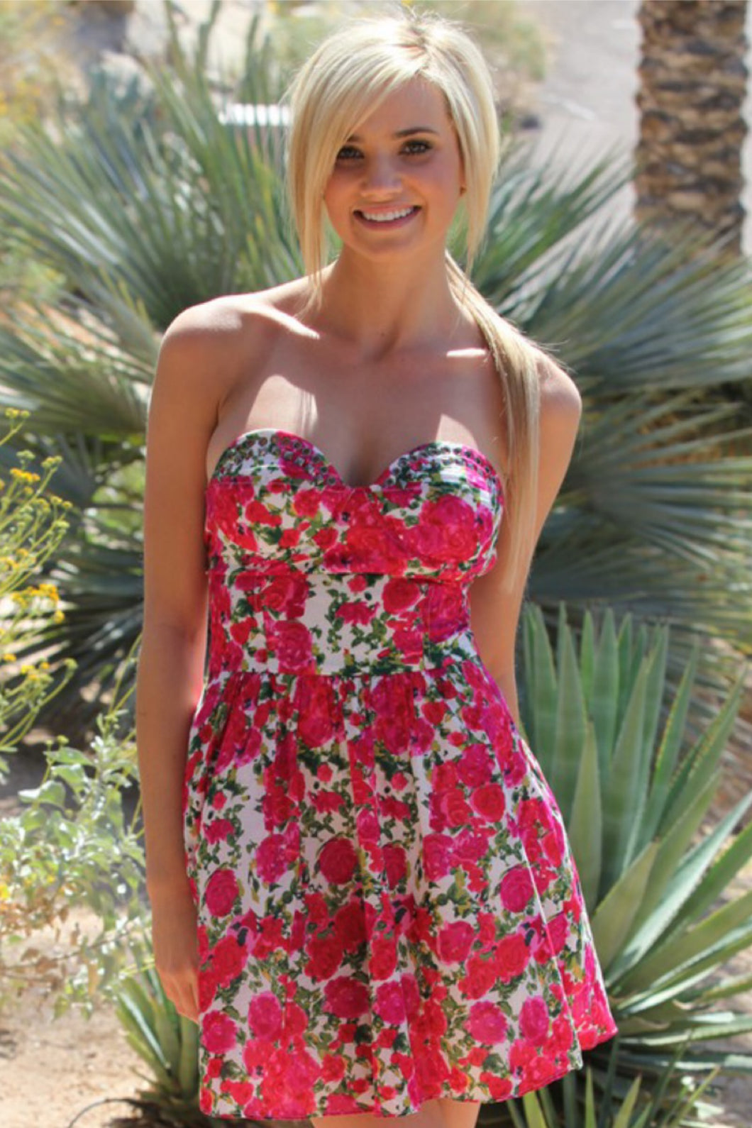 Sweetie & Studded Roses Halter Dress