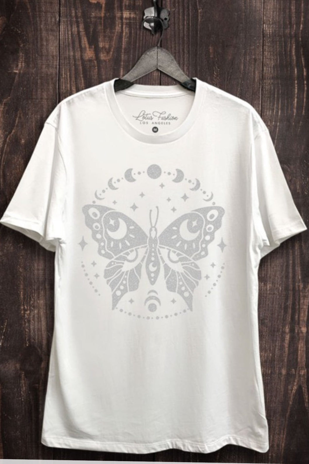 External Butterfly Moon Phase Lotus Brand Tee