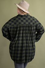Load image into Gallery viewer, Vancouver Plaid Oversized Button Top
