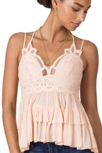 Load image into Gallery viewer, Sunni Festival Crochet Lace Peplum Cami
