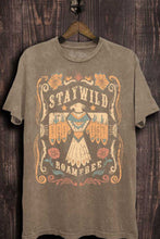 Load image into Gallery viewer, Lotus Mineral Wash Stay Wild &amp; Roam Free Tee
