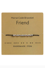 Load image into Gallery viewer, Morse Code Beaded Cord Bracelet
