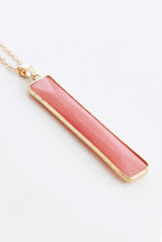 Load image into Gallery viewer, Vertical Stone Bar Pendant Necklace
