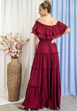 Load image into Gallery viewer, Petals In Layers Flutter Maxi Dress
