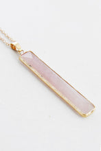 Load image into Gallery viewer, Vertical Stone Bar Pendant Necklace
