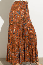 Load image into Gallery viewer, Southwest Terra Cotta Tiered Wide Leg Pants
