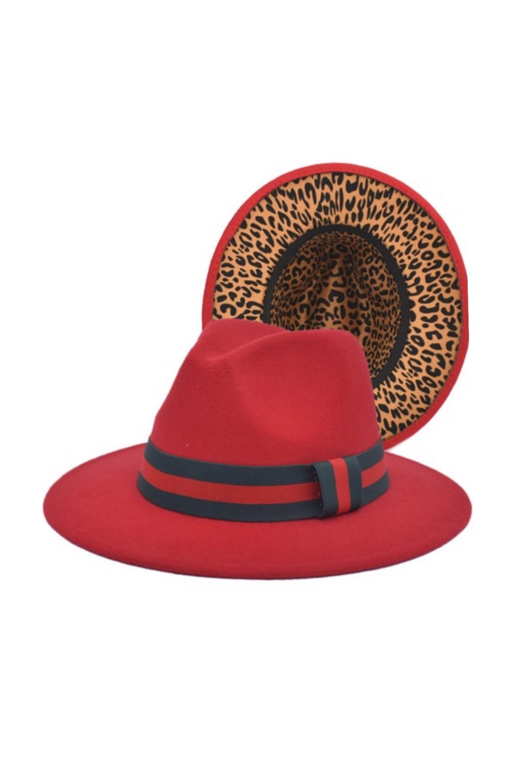 Sultry Siren Red Fedora Wrap Hat