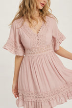 Load image into Gallery viewer, Westin Crochet Lace Button Up Dress
